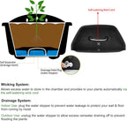 ORIMERC 9.8 Inches Self Watering Wall Planters for Indoor Plants, Railing Planters Balcony Planters Wall Hanging Planters, Lightweight, Dark Coffee (Pack of 8)