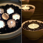 6lb Black Rocks for Planters- 1/4" - 3/4" Polished Black Stones Smooth Flat Pebbles for Fish Tanks Decorative River Rocks for Vases Bonsai Pots Garden Stones for Landscaping and Yards