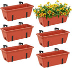 eteli railing planter box 6 pack balcony planters, main product view