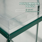 6x8 ft greenhouse, walk-in heavy duty polycarbonate outdoor showing dimensions