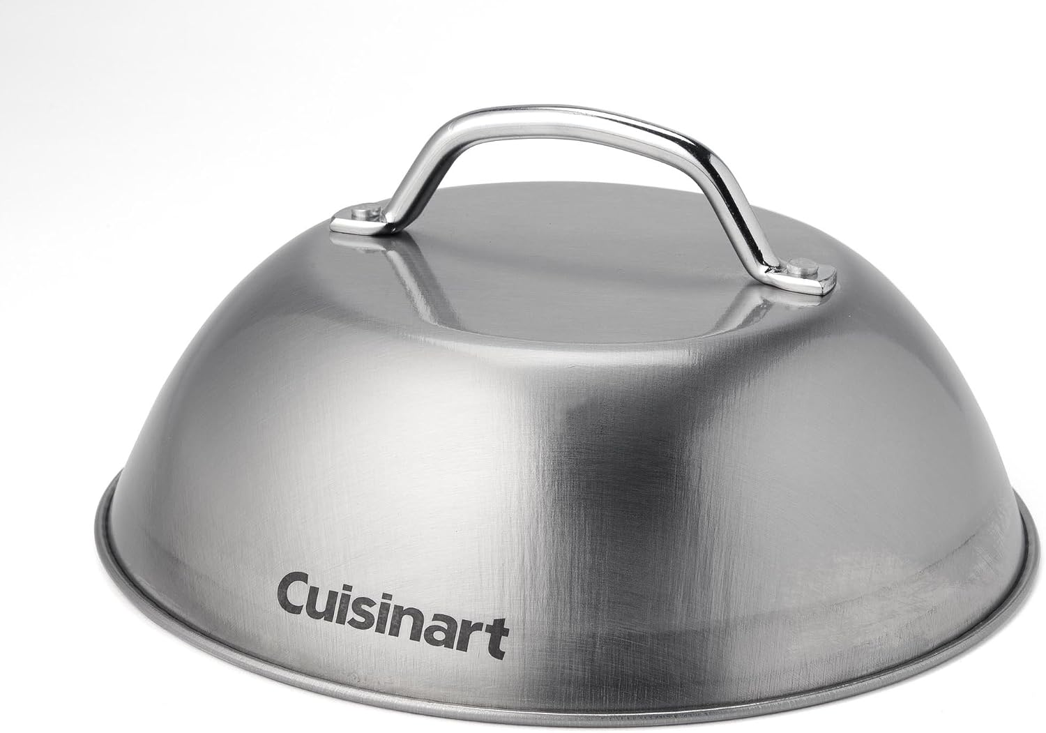 Cuisinart CGPR-221, Cast Iron Grill Press (Wood Handle) & CMD-108 Melting Dome, 9",Stainless steel