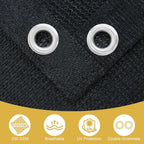 shade&beyond 90% sun shade cloth with grommets, 8' showing dimensions