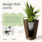 Veradek V-Resin Indoor/Outdoor Taper Planter (Espresso, 30 inch - 2 Pack with 2 Saucer Trays)