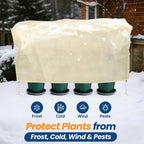 plant covers freeze protection, 2 pack, fits 4 shown in use