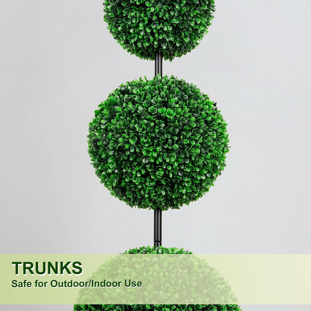 vivatrees 48 in artificial triple ball topiary trees, side view