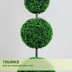 vivatrees 48 in artificial triple ball topiary trees, side view