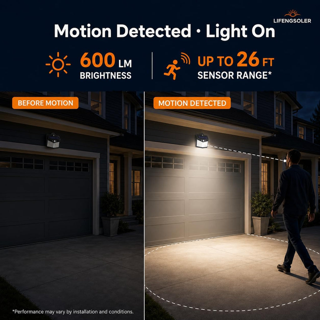128LED Magnetic Solar Lights Outdoor, No Drill Solar Motion Sensor Lights with Strong Magnets, IP65 Waterproof Outdoor Step Lights for Metal Fence, Chain Link, RV, Camper, Porch, Deck, Garage(2Pack）