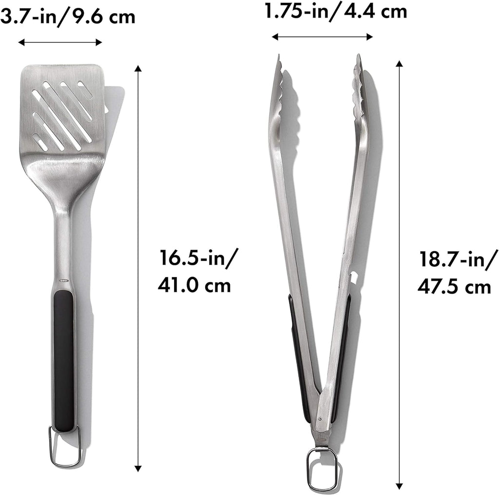 OXO Outdoor Grilling Turner and Tongs Set