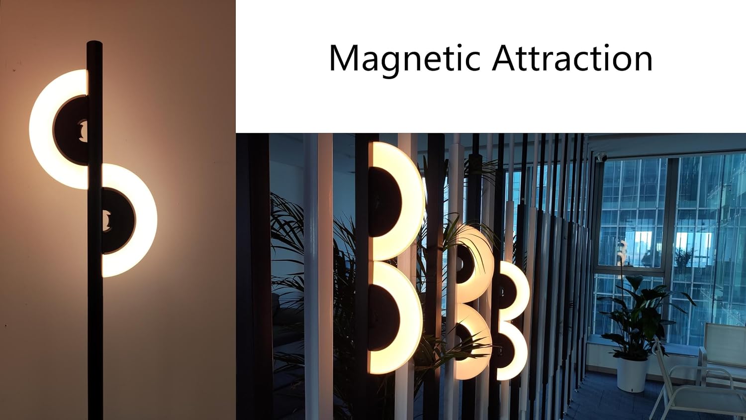 Magnetic 2-in-1 Umbrella Light, Detachable Parts, Long-Lasting, USB Charging, for Outdoor Patio Table Umbrellas, Flexible Placement