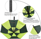 G4Free 47/54/62/68/72 Inch Automatic Open Golf Umbrella Oversize Extra Large Double Canopy Vented Windproof Waterproof Stick Umbrellas