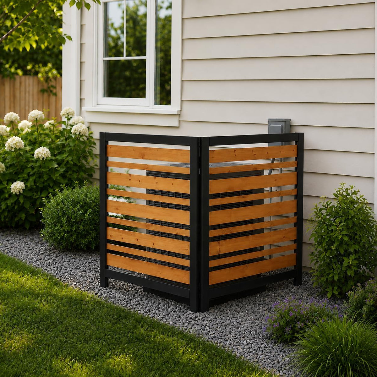 2 panel air conditioner fence, 38" w x, main product view