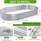 Galvanized Raised Garden Bed, 6x3x1 FT Thickening Planter Boxes Outdoor, Raised Beds for Gardening, Easy Assembly Large Garden Bed for Vegetables, Fruits, Flowers (2-Pack)