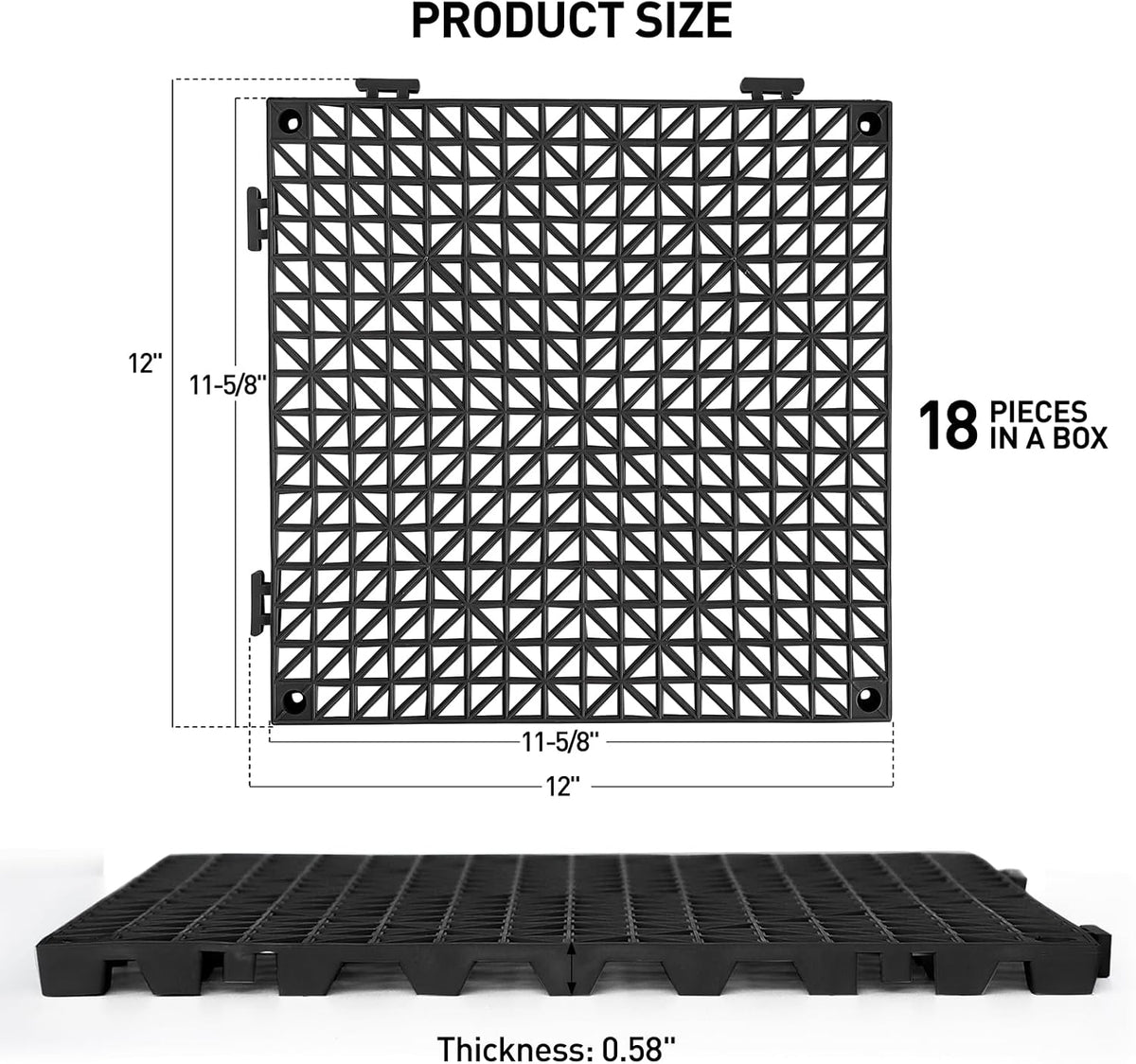 maxwave 18 pack 12" x 12" modular interlocking shown in use