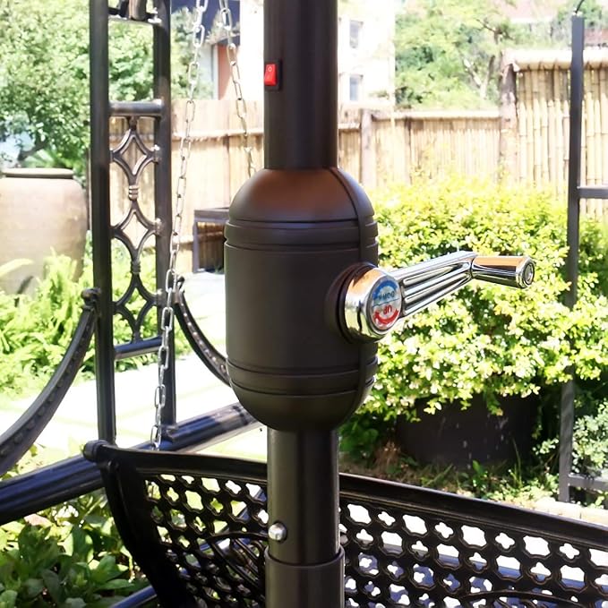 Sunnyglade 9Ft Patio Umbrella Outdoor Table Umbrella with 8 Sturdy Ribs (Navy Blue)
