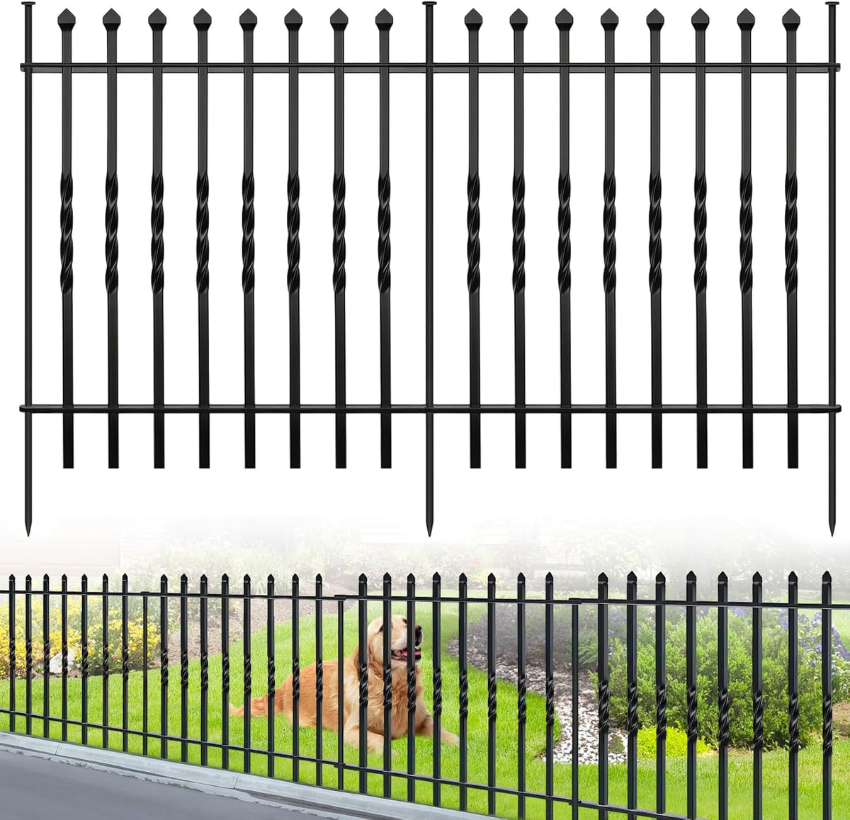 gilpwa 10 panels no dig decorative garden fence, main product view