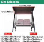 Replacement Roof for Garden Swing, Replacement Cover, Swing Canopy, Replacement Swing Canopy for 3 Seater Garden Swing, for Outdoor Use(Size:118 * 198cm/46 * 77in)