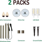 Lumina Lighting® 3W Landscape Lighting 12V Landscape Lights Low Voltage Landscape Path Lights Warm White Waterproof Outdoor Replaceable G4 LED Bulb for Garden Pathway Lawn Yard (Bronze, 2-Pack)