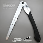 TONMA 14" Professional Folding Hand Saw Made in Korea, Large Teeth, TDE-637 | Japanese Plating Impulse Hardened Stainless Blade, Pruning Hand Saw for Wood Cutting, Outdoor Camping, Garden Woodworking