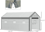 outsunny 20' x 10' x 9' walk-in greenhouse on a desk or shelf