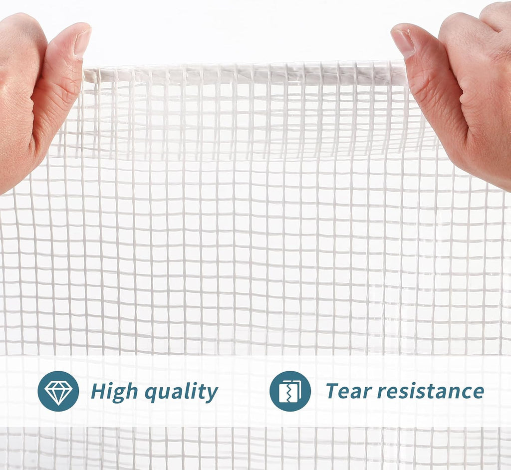 clear tarp 12x20ft, greenhouse tarp 10mil for outdoor showing dimensions