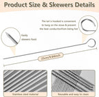 20 x Stainless Steel BBQ Skewers, Stainless Steel Skewers 25 cm, Perfect for Panettone, Bonfire, Marshmallow Grill, Chocolate, Snacks and Vegetables