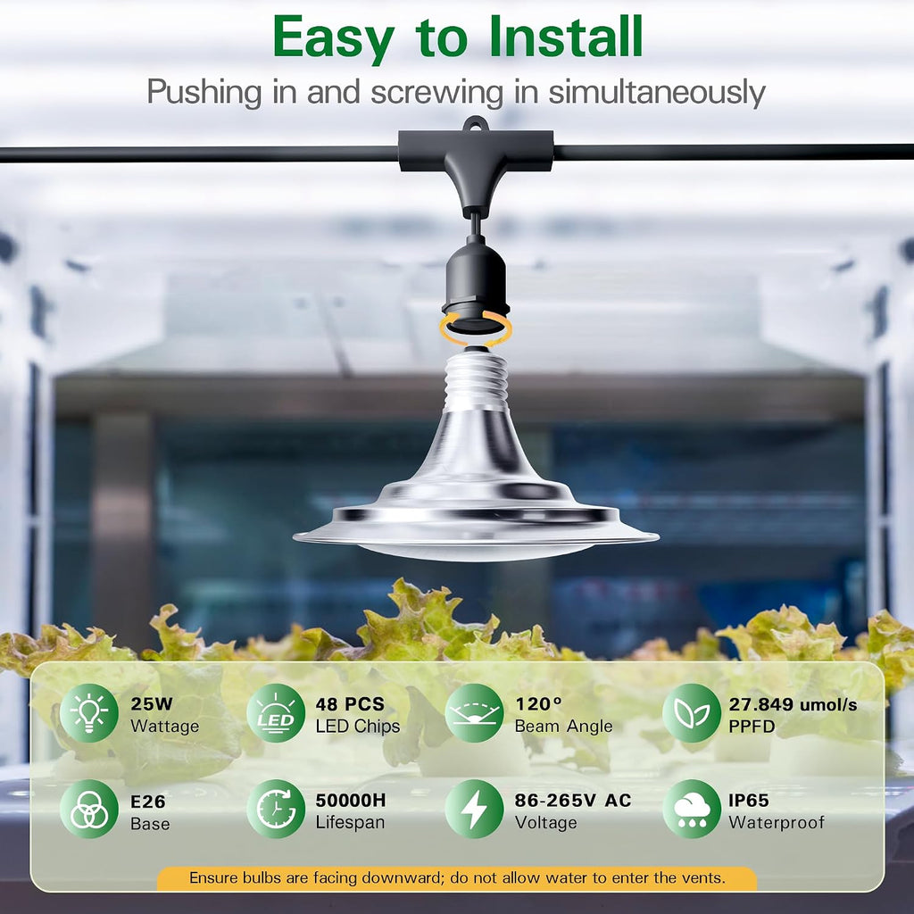 outdoor grow lights with timer, full spectrum greenhouse on a desk or shelf