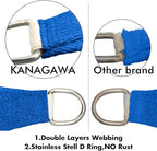 KANAGAWA Sun Shade Sail 7'x13' Blue Rectangle UV Block Canopy Awning Shelter Fabric Cloth Screen for Outdoor Patio Garden Backyard