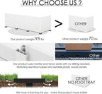 Kozyard 50" W x 48" H Outdoor Privacy Screens Aluminum Post, Air Conditioner Fence Panels, Pool Equipment Enclosure, Trash Can Screens Fence Kit for Outside Backyard Patio (White/4Panels)