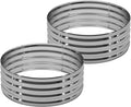 2PCS 2x2x1FT Galvanized Raised Garden Bed Kit,Vegetable Boxes-Round Metal Flower Box,Large Planter Raised Beds Outdoor Garden for Planting,Fruit,Herb-Silver