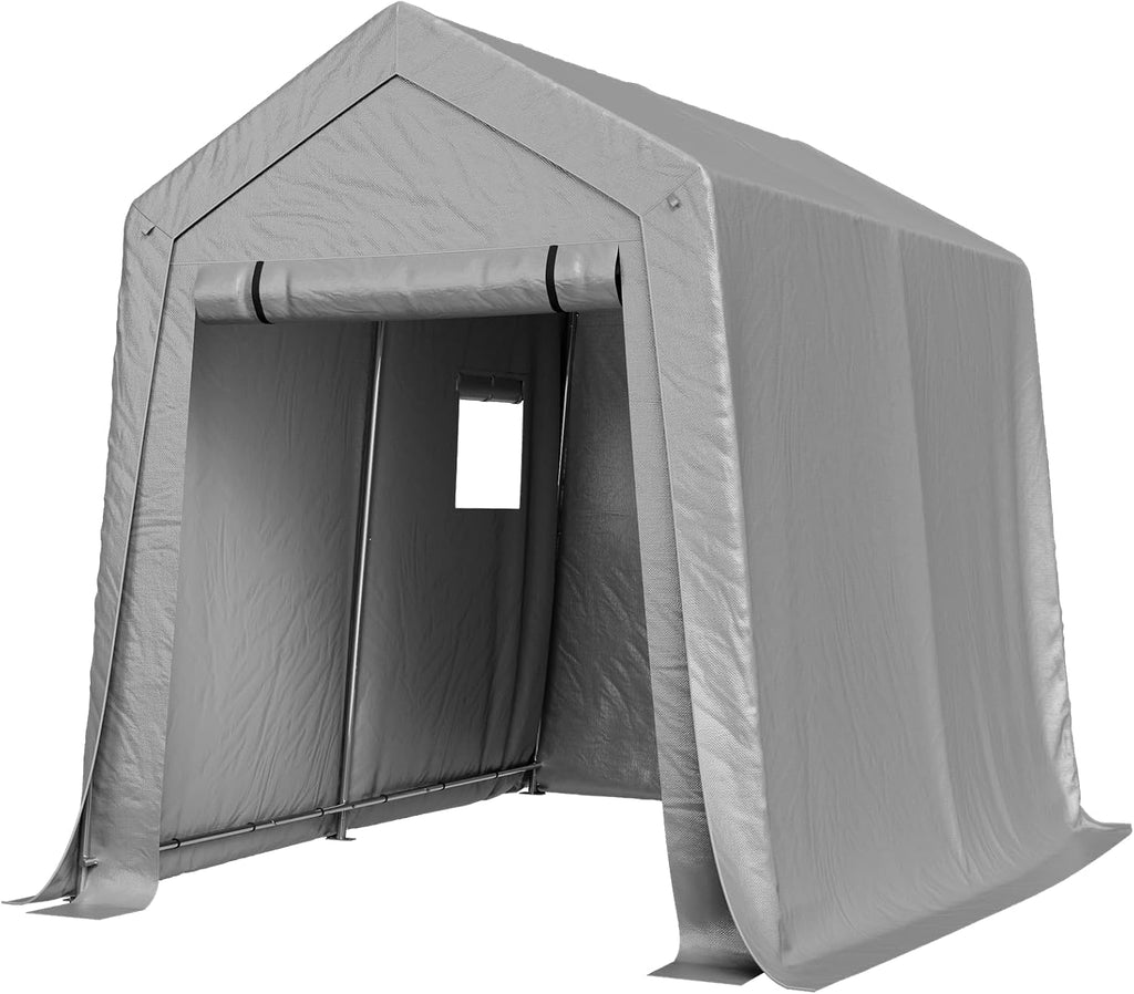 aoxun 6x8x7 ft outdoor portable storage shed tent, main product view