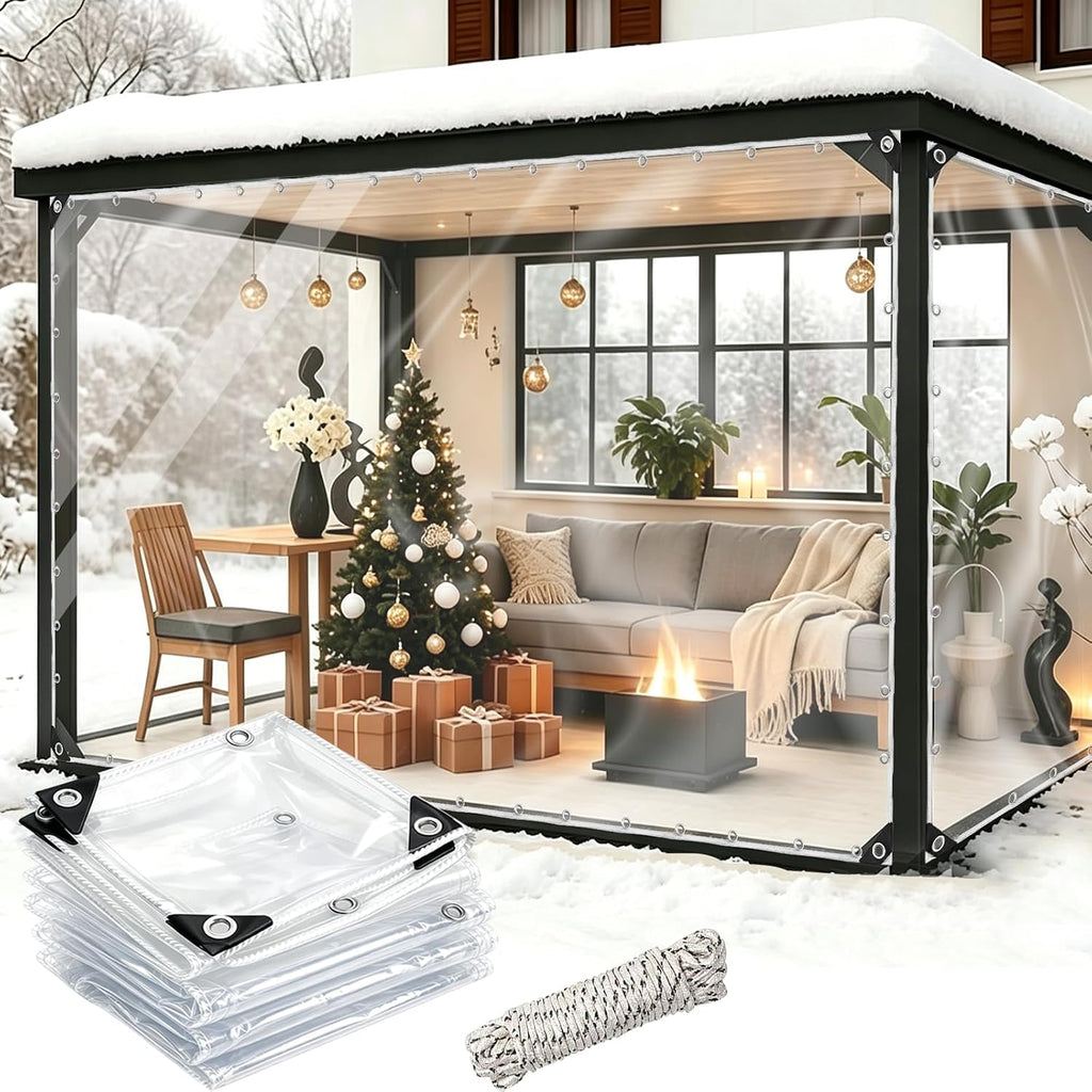 clear tarp 8x16ft heavy duty waterproof, 14 mil, main product view