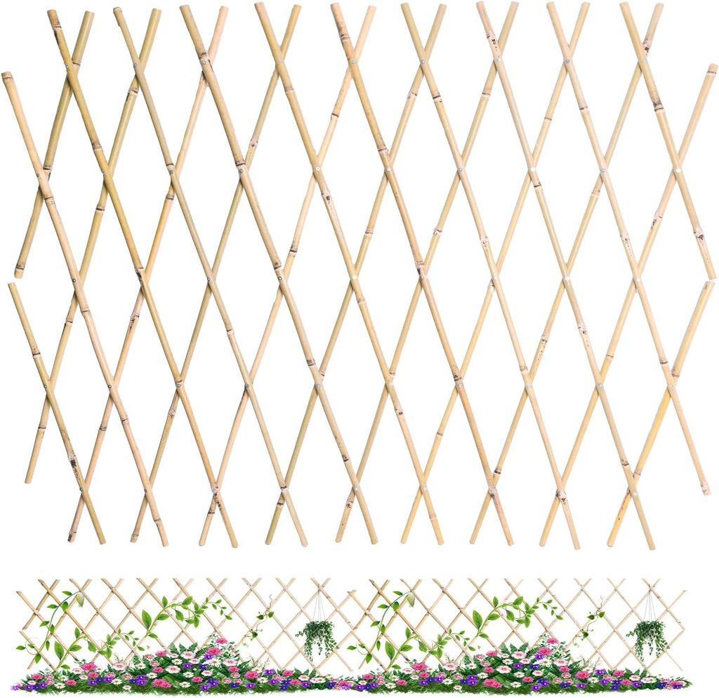 jollybower 48x72 inch expandable bamboo trellis, garden lattice, main product view