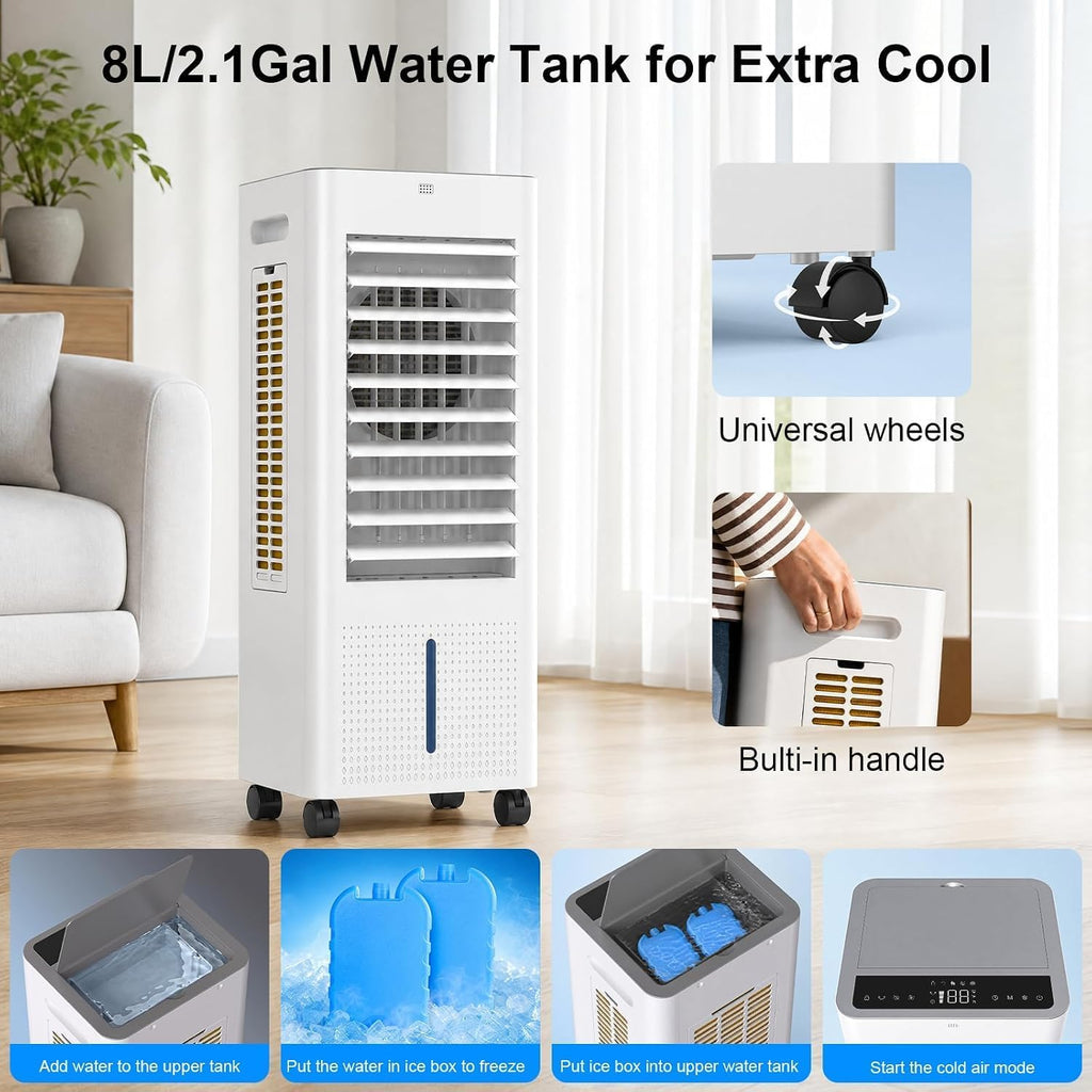 pntck portable air conditioners, 3-in-1 swamp cooler with, package contents