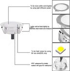 smy lighting recessed led deck lights kits 6, side view