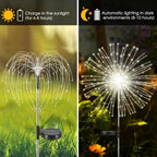 hpufkot solar garden lights outdoor,waterproof garden, 2pc 200 showing dimensions