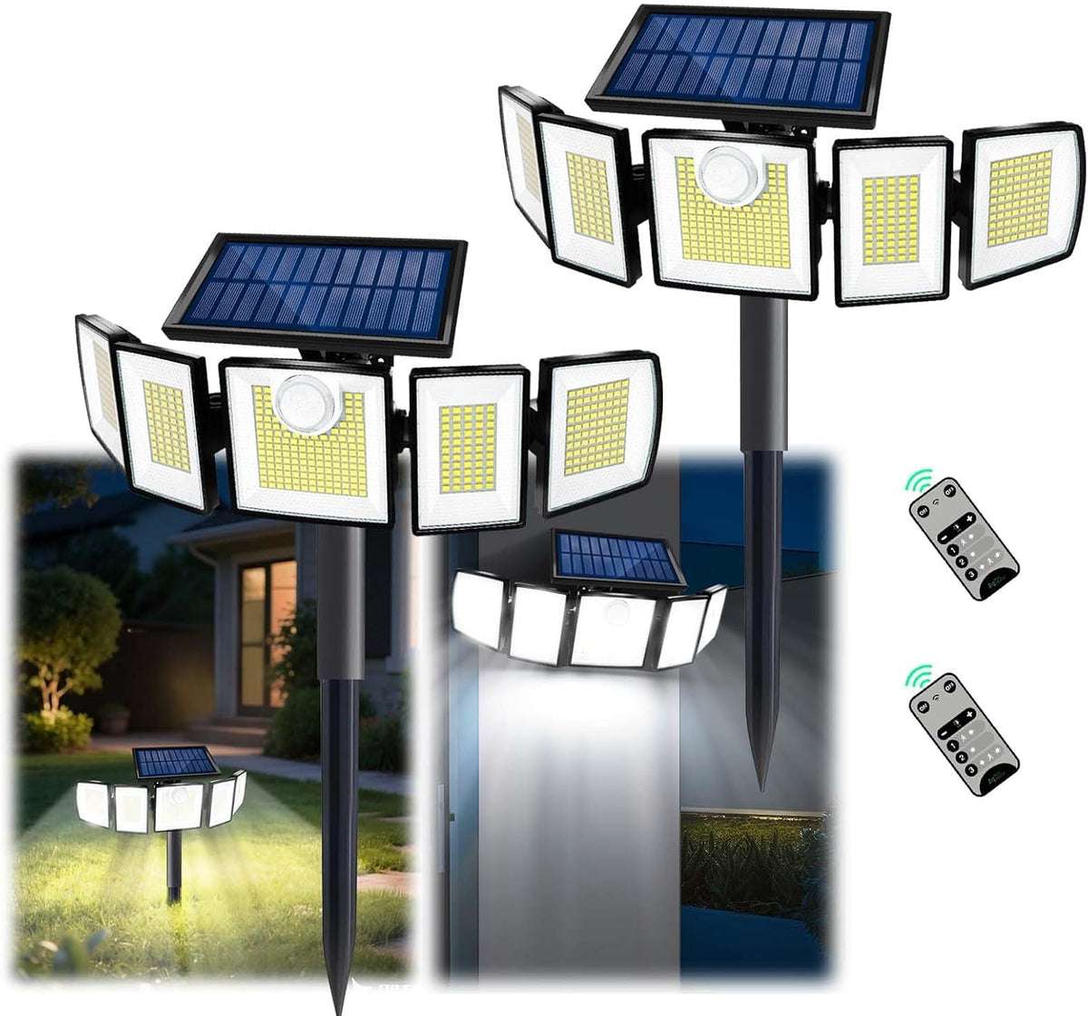 mdcmdcm solar lights outdoor waterproof motion sensor, main product view