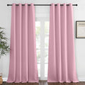 NICETOWN Blackout 108 inch Curtains for Sliding Glass Door, Grommet Thermal Insulated Room Darkening Window Treatment Sound Reducing Drapes for Room Divider, 1 Panel, W52 x L108, Rouge Pink