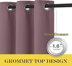NICETOWN Door Curtain for Closet Doors 80 Inches Long 1 Panel, Blackout Doorway Curtain for Open Closet Bedroom, Room Divider Living Room for Privacy (Dry Rose, 1 Panel, 46W x 80L)