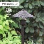 EDISHINE Low Voltage Pathway Lights, 3W 150 LM 3000K 16.5“ Tall LED Landscape Lights, 12V AC/DC 50,000Hrs Waterproof Aluminum Housing Outdoor Landscape Lighting for Path, Yard, Garden