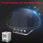 Comnova IBC Tote Cover 275 Gallon - 600D Water Tank Cover for IBC Container with Zipper, Heavy Duty & Waterproof Protective Covers Fit for Outdoor 1000L Garden Water Tank, All-Weather Protection