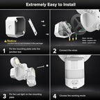 SANSI Upgraded 25W Motion Sensor Outdoor Lights 3000LM Flood Lights Outdoor, 5000K Dusk to Dawn Security Light, 4 Modes, 320°Wide Angle Illumination Super Bright for Garage Yard Patio Wired Not Solar