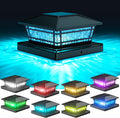 solar post cap lights outdoor 8 rgb solid, main product view