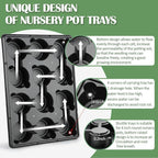 12 Cell Round Nursery Pot Trays Thickened Durable Seedling Pots Shuttle Carrying Trays for Holding 4 Inch Nursery Pots (16.85" × 12.6", 20-Pack)
