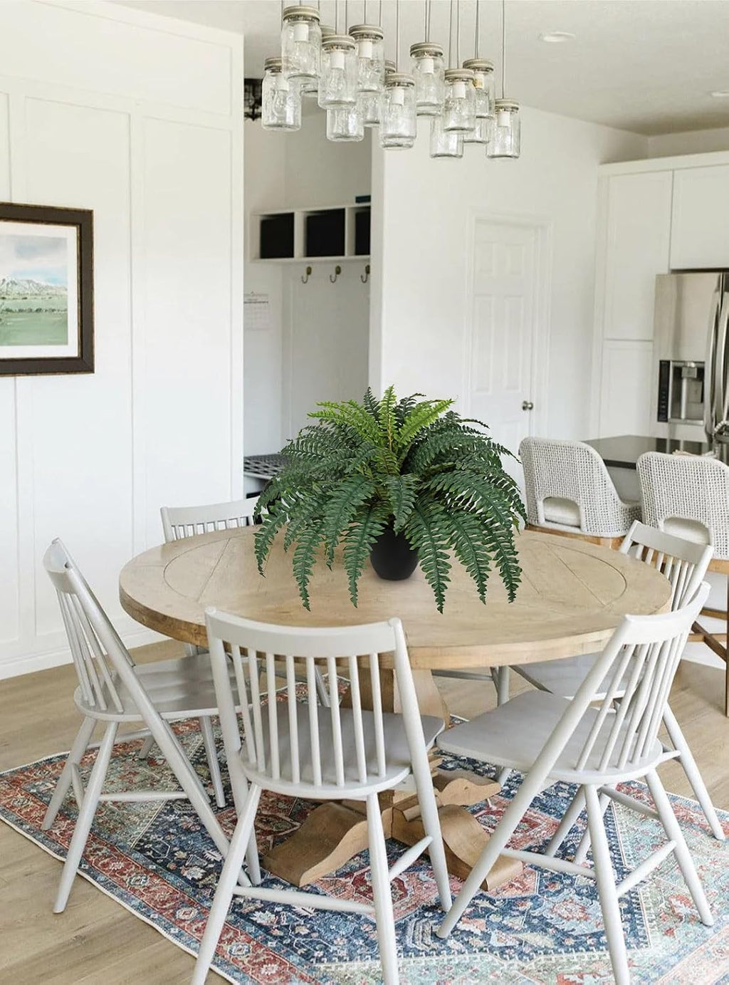 hollyone artificial large fern boston potted plant for, side view
