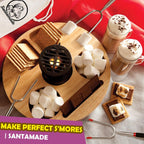 Marshmallow Roasting Sticks Set of 5 | Telescoping Long Smores Sticks for Fire Pit, Hot Dog Sticks for Campfire Grill Bonfire Party Supplies With Storage Sack