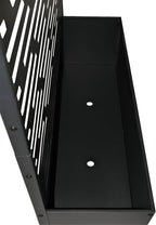 Oakland Living 6 ft. X 4 ft. Black Freestanding Metal Privacy Screen Room Divider with Flower Box