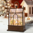 christmas snow globe lantern greenhouse water glittering globe, main product view