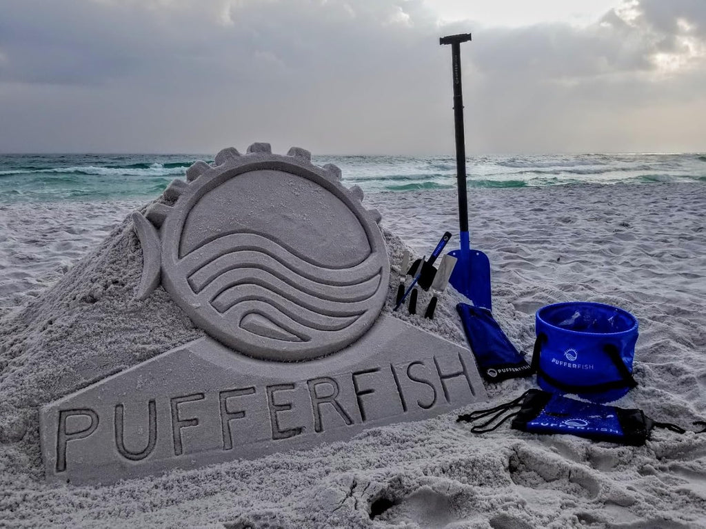 pufferfish sand castle kit - pro-quality tools for, package contents