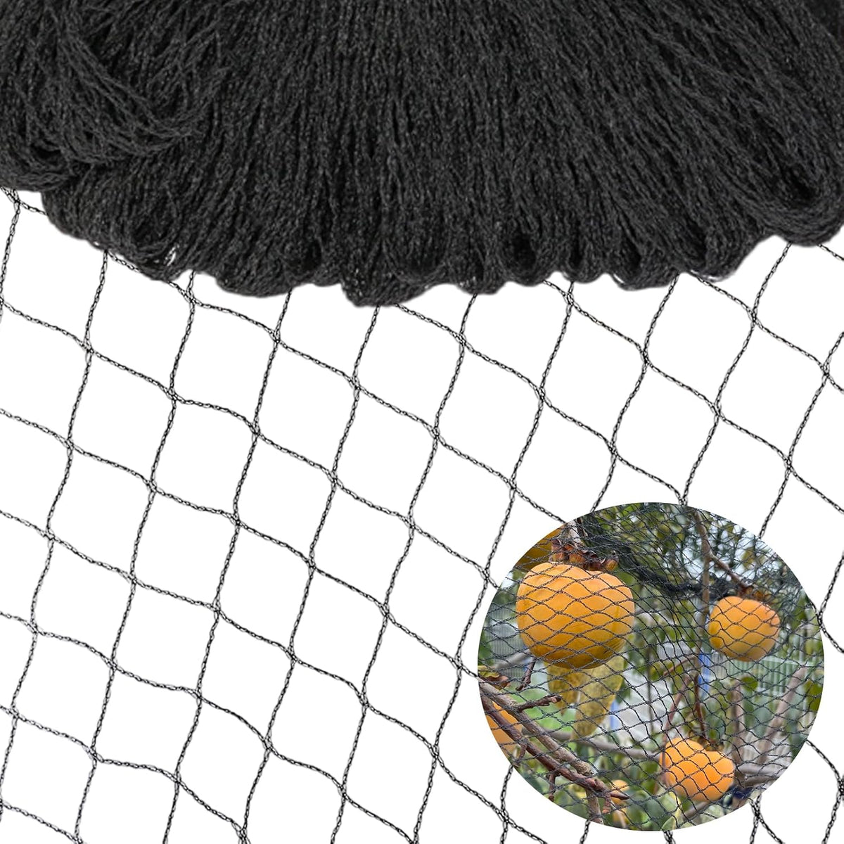 poyee 50x50ft bird netting, 1 inch mesh, heavy, main product view