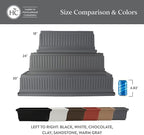 The HC Companies Venetian Window Planter Box w/Drain Plug - Long Planter Box for Windowsills, Balconies & More - Plastic Large Rectangular Planters for Herbs & Flowers (24" Chocolate, Pack of 1)